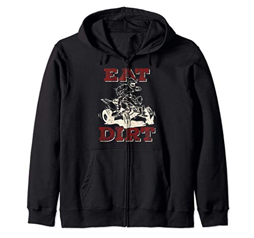Eat Dirt Regalo Regalo Quad Motociclista ATV Quad Bike Sudadera con Capucha