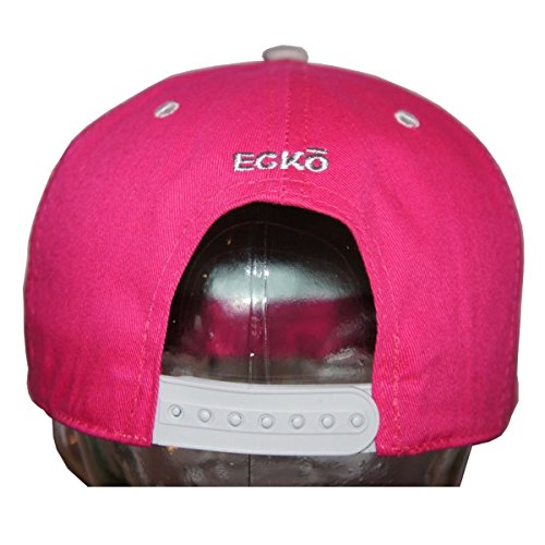 Ecko Unlimited 1972 Snapback gorras, Retro Bling Flat Peak ajustable gorra de béisbol unisex rosa/gris Taille unique