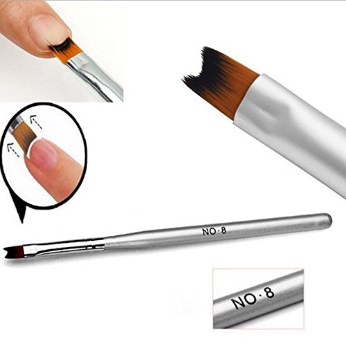 Ecloud Shop® Herramientas de arte del clavo gel de media luna pluma francesa color de la luz pintada francés pluma pluma gradiente de la uña