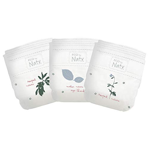Eco by Naty 8178341, Pañal Ecológico Premium Hecho a Base de Fibras Vegetales, Talla Recién Nacido, 100 Pañales, - 4.5 kg