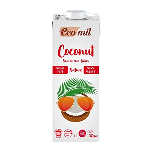 EcoMil Coconut Nature , Bebida de coco Sin azúcar- 1L