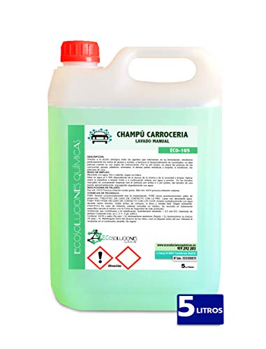 Ecosoluciones Químicas ECO-105 | 5 litros | Champú Neutro Carrocería. Alto Poder espumante