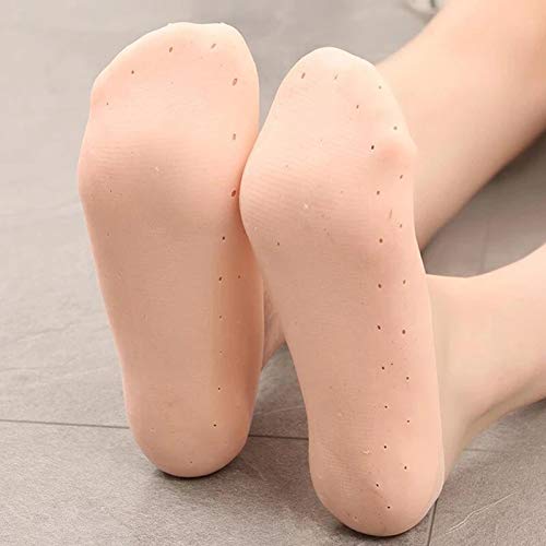 ECOSWAY - Calcetines antisecos y antiagrietados para pies de silicona para barco, hidratar rejuvenecer la piel, proteger suelas y talones.