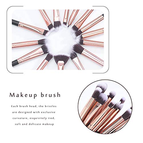 Edary Makeup Brush Set 15 Pincel de maquillaje de ojos tricolor Accesorios de maquillaje Pincel de sombra de ojos Herramientas de belleza (Negro)