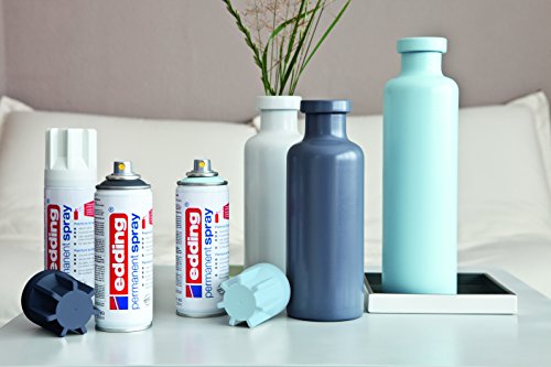 edding 5200-926 - Spray de pintura acrílica premium, 200 ml de máxima opacidad, cubre inmediatamente, secado rápido sin burbujas, color gris antracita mate