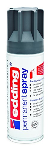 edding 5200-926 - Spray de pintura acrílica premium, 200 ml de máxima opacidad, cubre inmediatamente, secado rápido sin burbujas, color gris antracita mate