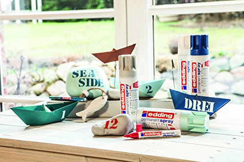 edding 5200-926 - Spray de pintura acrílica premium, 200 ml de máxima opacidad, cubre inmediatamente, secado rápido sin burbujas, color gris antracita mate