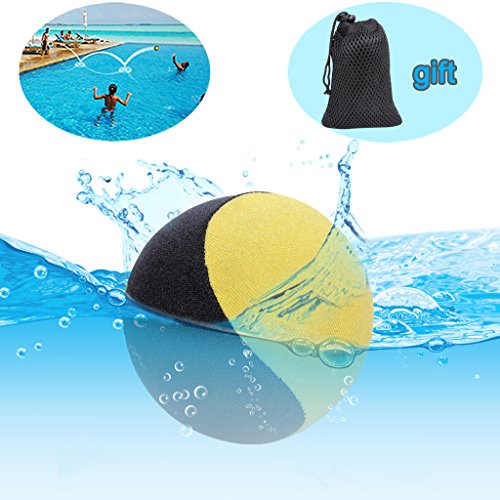 edealing Water Bouncing Ball para Pool & Sea - Divertido Juego de Deportes acuáticos para Familiares y Amigos - Anti-Cracking Soft and Strong Bounce - 2.17 Inch (Amarillo)