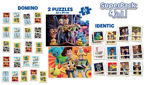 Educa - Superpack Toy Story, Contiene 2 puzzles, 1 juego de memoria y 1 domino, a partir de 3 años (18348)
