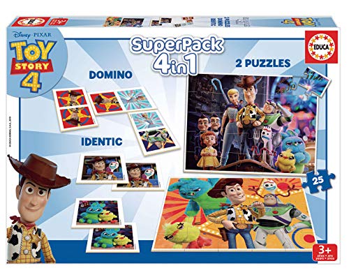 Educa - Superpack Toy Story, Contiene 2 puzzles, 1 juego de memoria y 1 domino, a partir de 3 años (18348)