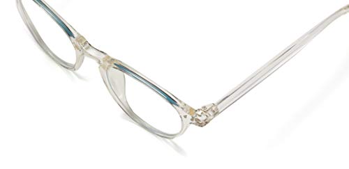 Effnny Bloqueo de luz azul Gafas anti fatiga filtro UV juegos de computadora monturas de gafas de lectura Para hombres mujeres 2318 (Transparent)