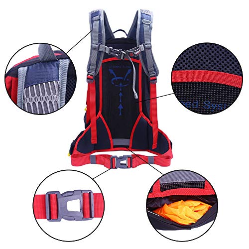 EGOGO 30L al Aire Libre Ciclismo Senderismo Mochila Resistente al Agua Corriendo Mochila Camping con Lluvia Cubierta S2310 (Negro)