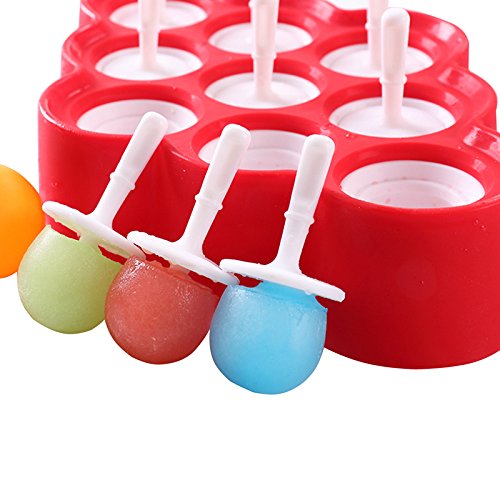 eisformen de helados silicona, hielo piruleta Formas de Silicona sin BPA, Pop sicle Formas Set con cepillo de limpieza y plegable embudo haushältsg Hamaca (stände