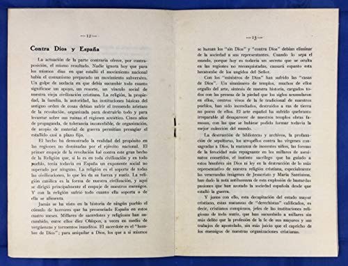 EL CASO DE ESPAÑA. INSTRUCCION A SUS DIOCESANOS Y RESPUESTA A UNAS CONSULTAS SOBRE LA GUERRA ACTUAL por el Emmo. Sr. Dr. D. --- Cardenal Arzobispo de Toledo.