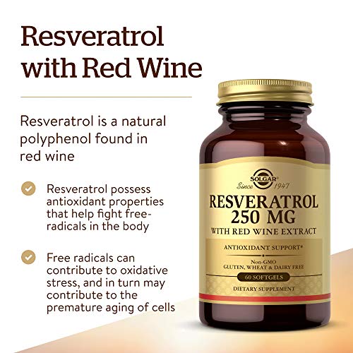 El resveratrol, 250 mg, 60 cápsulas blandas - Solgar