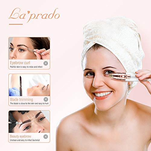 Eléctrica Depiladora Cejas,2 en 1 Eléctrica Facial Mujer, USB Recargable Impermeable,Electrica Sin dolor, LED incorporada, para Recortadora de Cabello para Cejas y Cuerpo