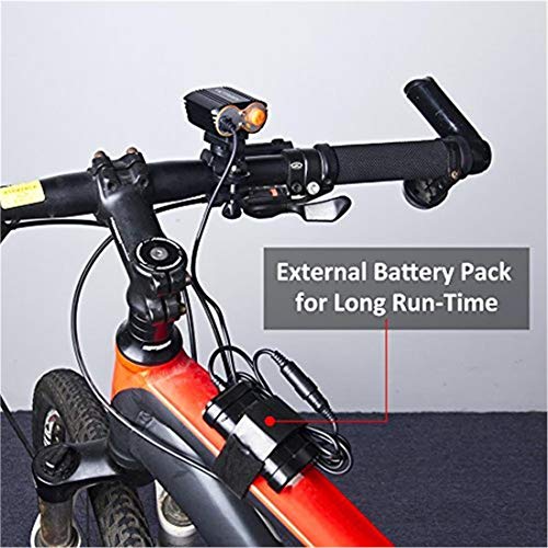 Electrical Shopping Luz Delantera De Bicicleta + Luz Trasera,Destacar Luz De Advertencia Luces Traseras De Joya,Juego De Faros De Carga USB,2400 Lúmenes Y 4 Patrones De Luces De Bicicleta,Impermeable