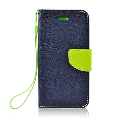 'Elegante Funda Tipo Libro Flip Case Wallet para Samsung Galaxy S6 Edge + Funda Funda Carcasa Cover Book Case Azul de Color Verde