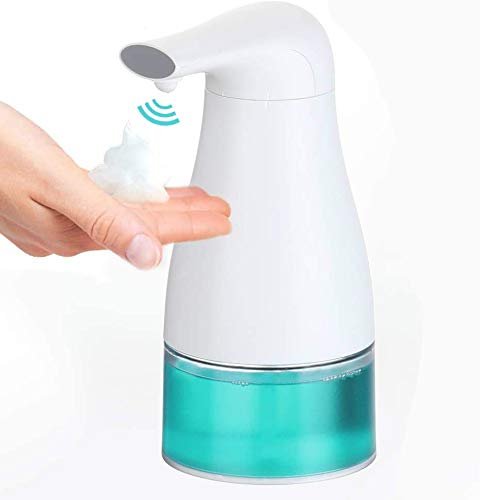 Elegear Dispensador Jabon Automático con Sensor, Dispensador de Jabon Espuma con Interruptor Ajustable sin Contactopara Baño Cocina Hogar, Blanco (250ML)