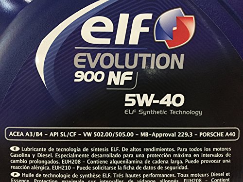 Elf ELEX5405 Evolution 900 NF 5W40 5L, 5 L