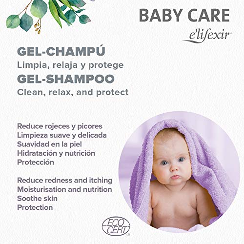 Elifexir Baby Care | Gel Champú Dermatológico Hipoalergénico para Bebés | 500 ml