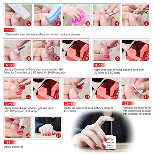 Elite99 Esmaltes Semipermanentes de Uñas en Gel UV LED, 6pcs Kit de Esmaltes de Uñas 10ml 021
