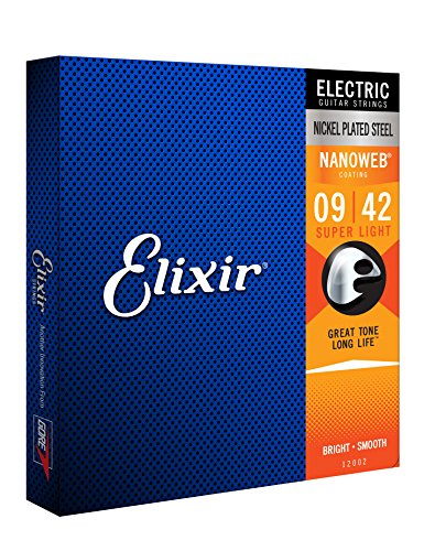 Elixir 12002 - Juego de cuerdas para guitarra eléctrica, .009 - 0.042