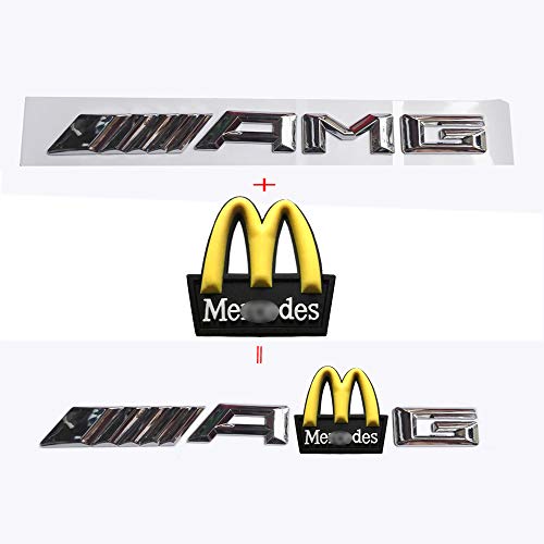 Emblema con logo ///AMG nuevo estilo en 3D de Ricoy, en pl�stico ABS con adhesivo para regalo decorativo en carrocer�a