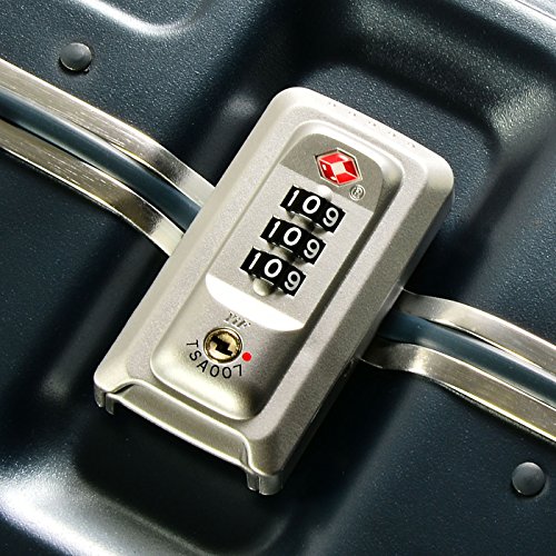 Eminent Gold Juego de Maletas X-Dream Maletas Viaje 4 Dobles Ruedas 360° Policarbonato & Marco de Aluminio Mango telescópico Ajustable Doble Cierre TSA Plateado