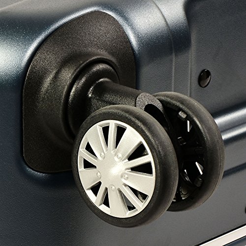 Eminent Gold Juego de Maletas X-Dream Maletas Viaje 4 Dobles Ruedas 360° Policarbonato & Marco de Aluminio Mango telescópico Ajustable Doble Cierre TSA Plateado