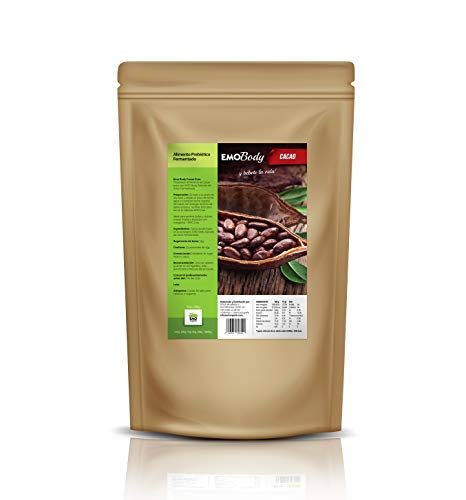 EMO Body - Cacao Puro Ecológico en Polvo con Fermentos Naturales - 500 g - 100% Natural - Alimento Prebiótico Fermentado - Bajo en Grasa - Apto para Veganos
