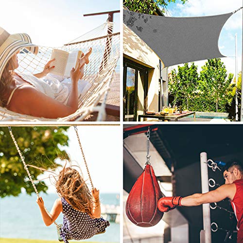 Emooqi Montaje para Toldo, Kit de Montaje para Toldo 24 Piezas Set de Montaje - Acero 304 Inoxidable Kit de Fijación para Toldo para La Instalación Segura de Toldos Cuadrados y Triangulares