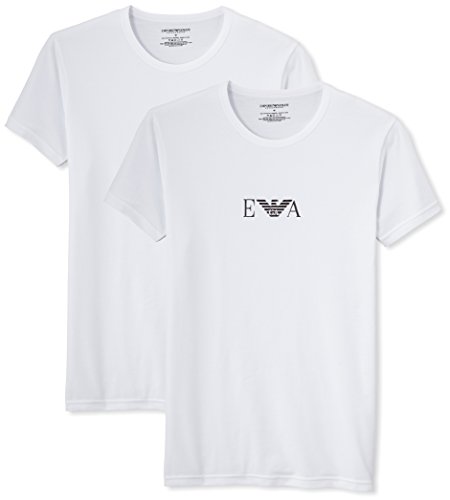 Emporio Armani Men'S Knit Brief B, Camiseta Para Hombre, Blanco (White), Medium (Tamaño del fabricante:M)