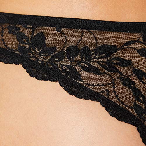 Emporio Armani Underwear Brazilian Brief Ropa Interior, Nero Stampa Fiori - Black Print Flowers, M para Mujer