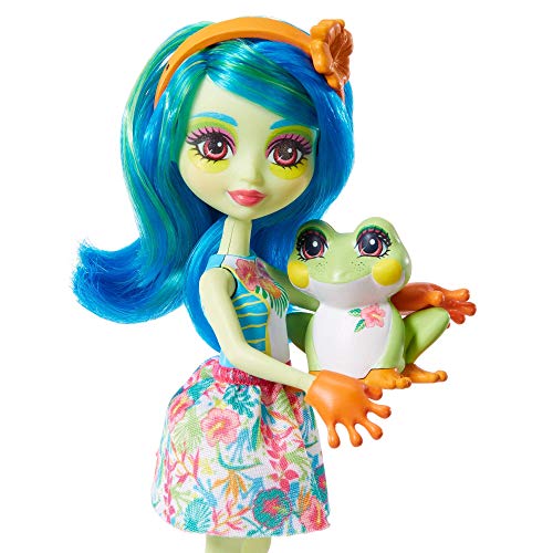 Enchantimals Muñeca Tamika Tree Frog con mascota Burst (Mattel GFN43)