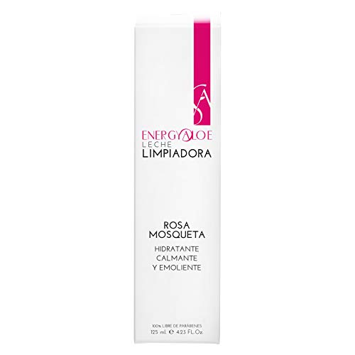 ENERGY@LOE LECHE LIMPIADORA | Acción Hidratante, Calmante y Emoliente | Limpia y elimina impurezas | Rosa Mosqueta y Pantenol | 125ml
