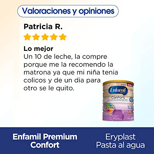 Enfamil Confort - Leche infantil para bebés lactantes con transtornos digestivos leves + Eryplast Lutsine E45 Pasta al Agua Crema Pañal Bebé - 2 x 125 ml