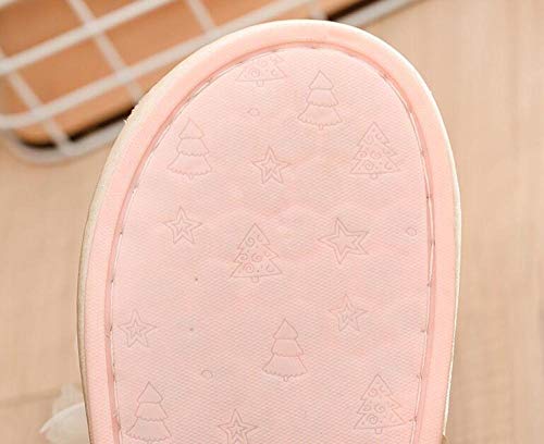 ENLAZY Zapatillas de Lino Festivas con diseño de Flores de libélula Zapatillas Antideslizantes para el Piso Mute Zapatillas de casa Antideslizantes Summer House Slides Sandalias,Champagne,39-40