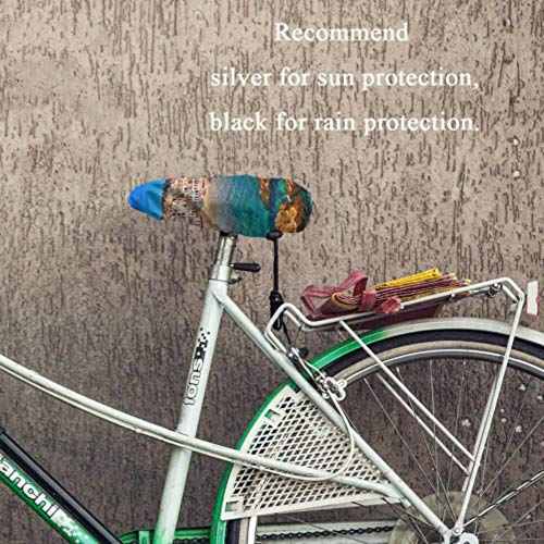 Enoqunt Funda de Asiento de Bicicleta Sea Landscape Calella De Palafrugell Catalonia Cojín Protector de sillín de Bicicleta Resistente al Sol y a la Lluvia