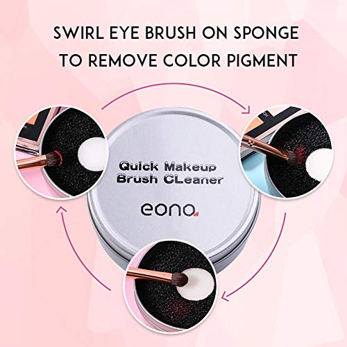Eono by Amazon - Maquillaje Pincel Limpiador Herramienta de limpieza Quick Cleaner Sponge Remueve Shadow Color Removal Sponge