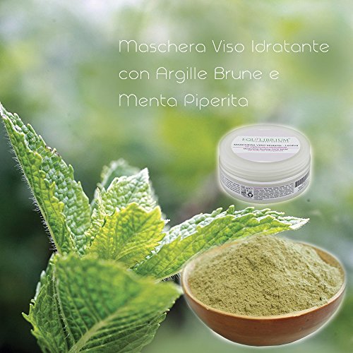 Equilibrium - Cosmesi naturale hydrating-soothing Face Mask 100 ml con marrón arcilla y menta