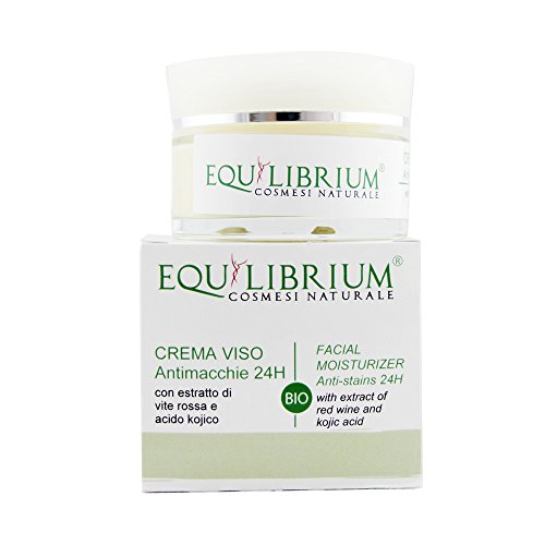 Equilibrium - Cosmética natural Crema facial Antimanchas 24h 50 ml Bio con extracto de vid roja y ácido kojico