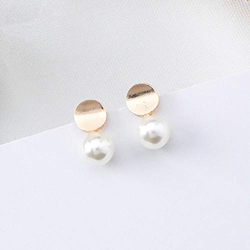 Erin Earring Simples Perlas De Simulación De Temperamento Coreano Diseño De Arcos Metálicos Lindos Pendientes Femeninos