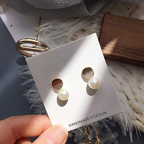 Erin Earring Simples Perlas De Simulación De Temperamento Coreano Diseño De Arcos Metálicos Lindos Pendientes Femeninos