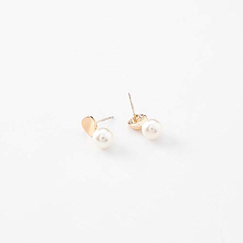 Erin Earring Simples Perlas De Simulación De Temperamento Coreano Diseño De Arcos Metálicos Lindos Pendientes Femeninos