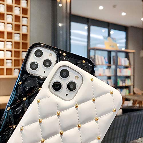 ESACLM Funda iPhone 11, iPhone 11 Pro Funda Leather Antigolpes Small Fragrant Wind Anti Arañazos Funda para iPhone 11 Pro MAX/X/XS/XR/XS MAX,Negro,iPhone X/XS