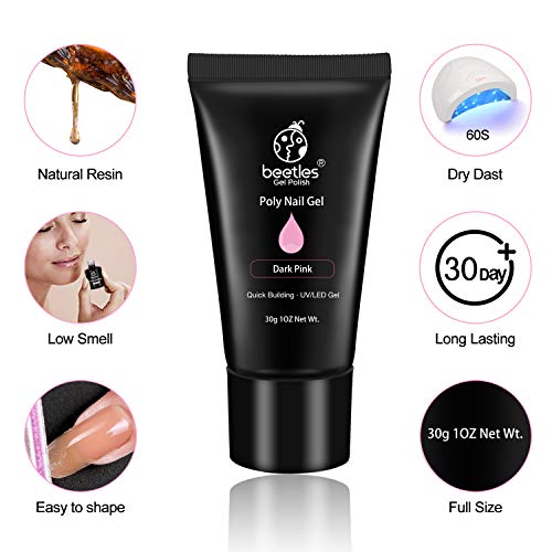 Escarabajos Poly Gel Kit para Uñas Constructor Gel para Extensión Rápida de Uñas Kit de Inicio y Técnico Profesional de Uñas Kit Todo en Uno de Manicura Francesa para Mejorar las Uñas