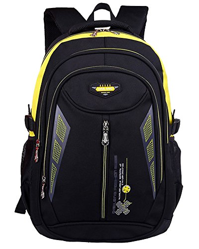 Escuela Mochila Portátil Backpack Casual Impermeable Mochila Niños Adolescentes Amarillo