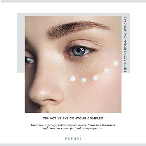 ESENSI Tri-Active Eye Countour Complex. Crema de ojos iluminador intenso botánico premium. Mejora significativamente las ojeras, la hinchazón, las líneas y las arrugas