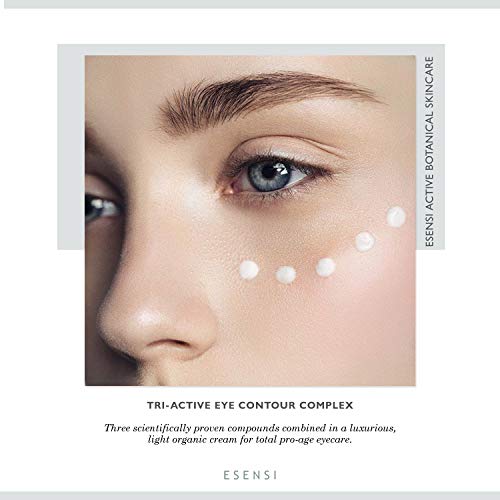 ESENSI Tri-Active Eye Countour Complex. Crema de ojos iluminador intenso botánico premium. Mejora significativamente las ojeras, la hinchazón, las líneas y las arrugas